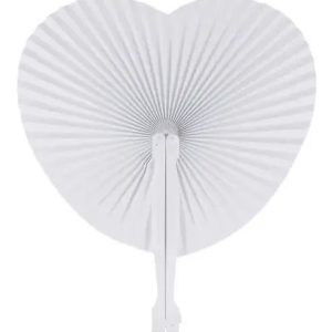 Abanico Corazon Blanco X1